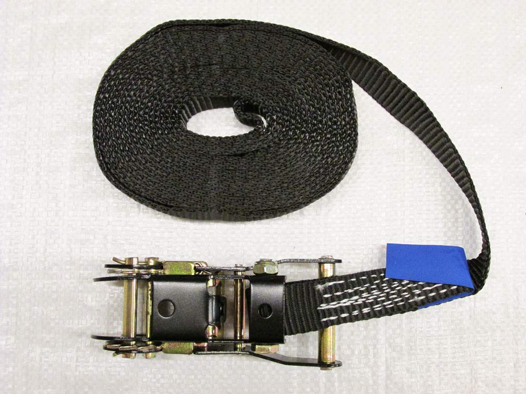 Ratchet Straps 25MM 5M 1.5T X1 (Endless Tie Down Heavy Duty Black Cargo Claw Hook Recovery Lashing)