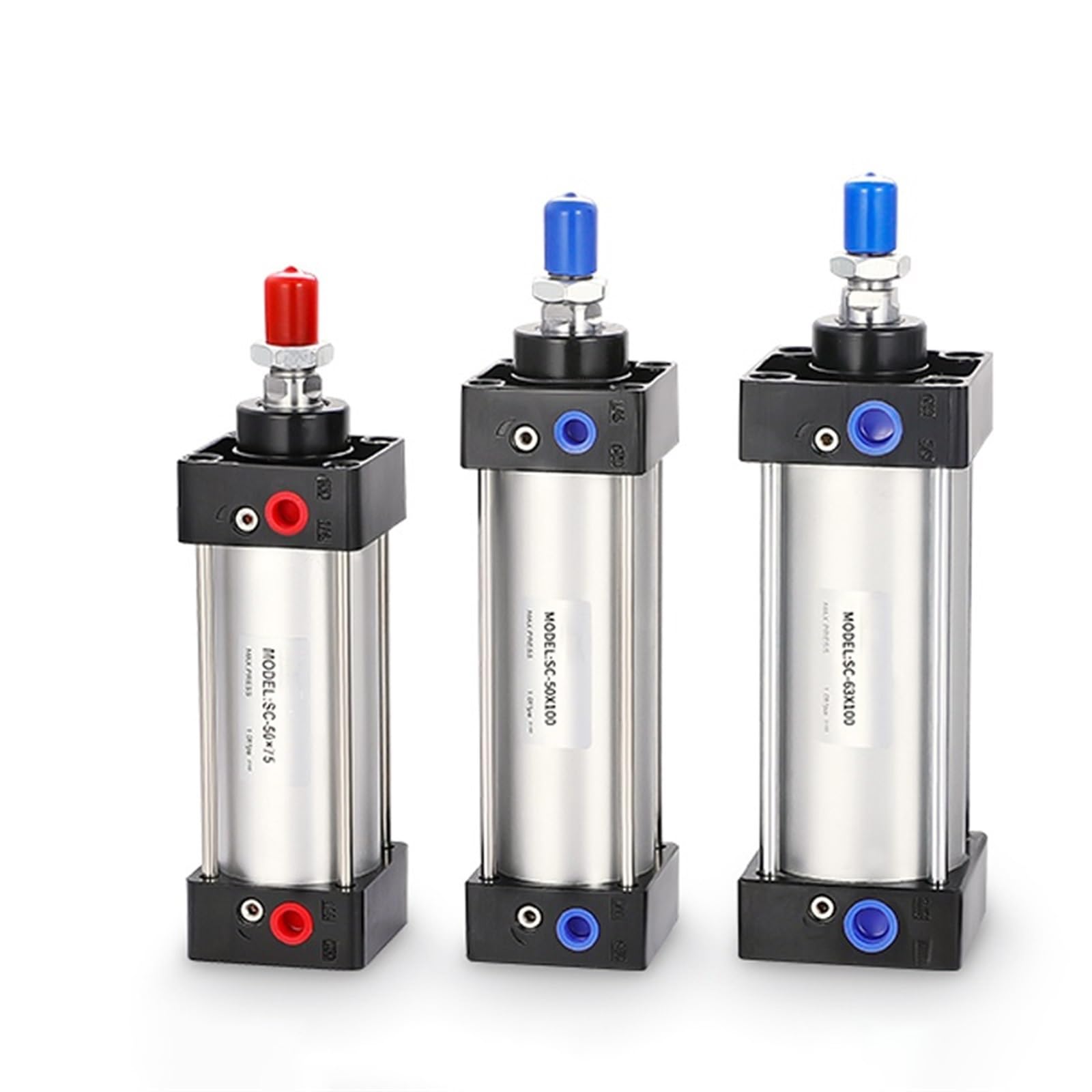 Cylindre pneumatique SC50 à pistons double effet anti-fuite