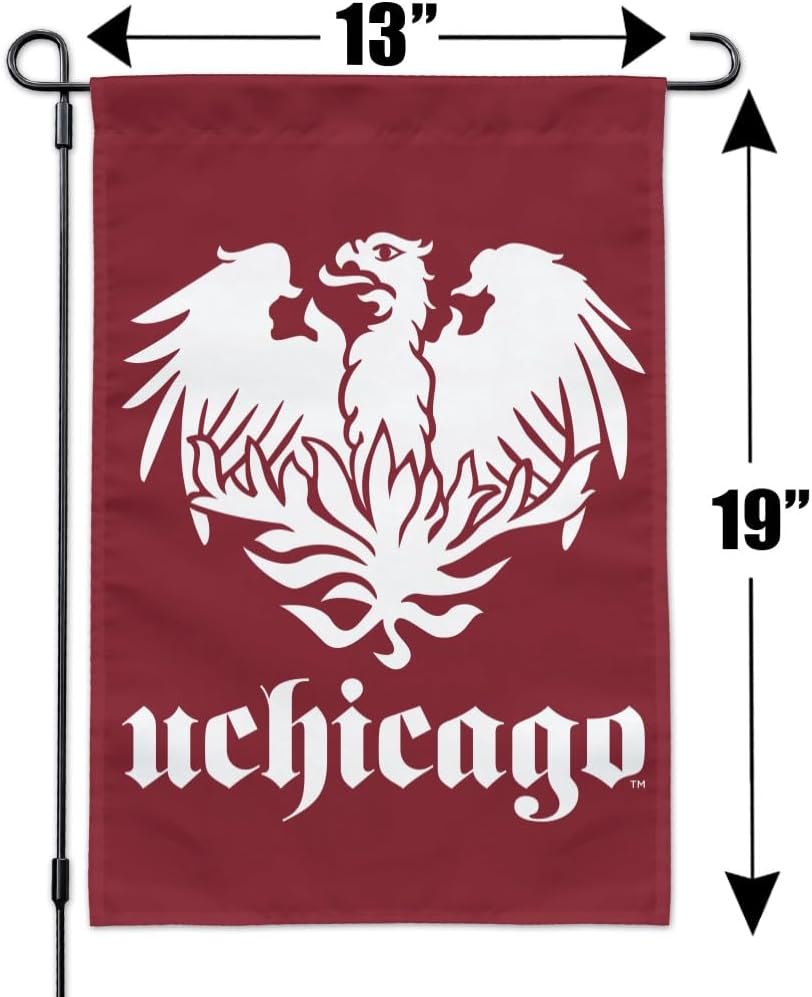 University of Chicago Primary Logo Garden Yard Flag with Pole Stand Holder