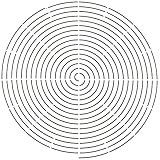 Quilting Creations Radiating Circle Quilt Stencil, 12-1/2