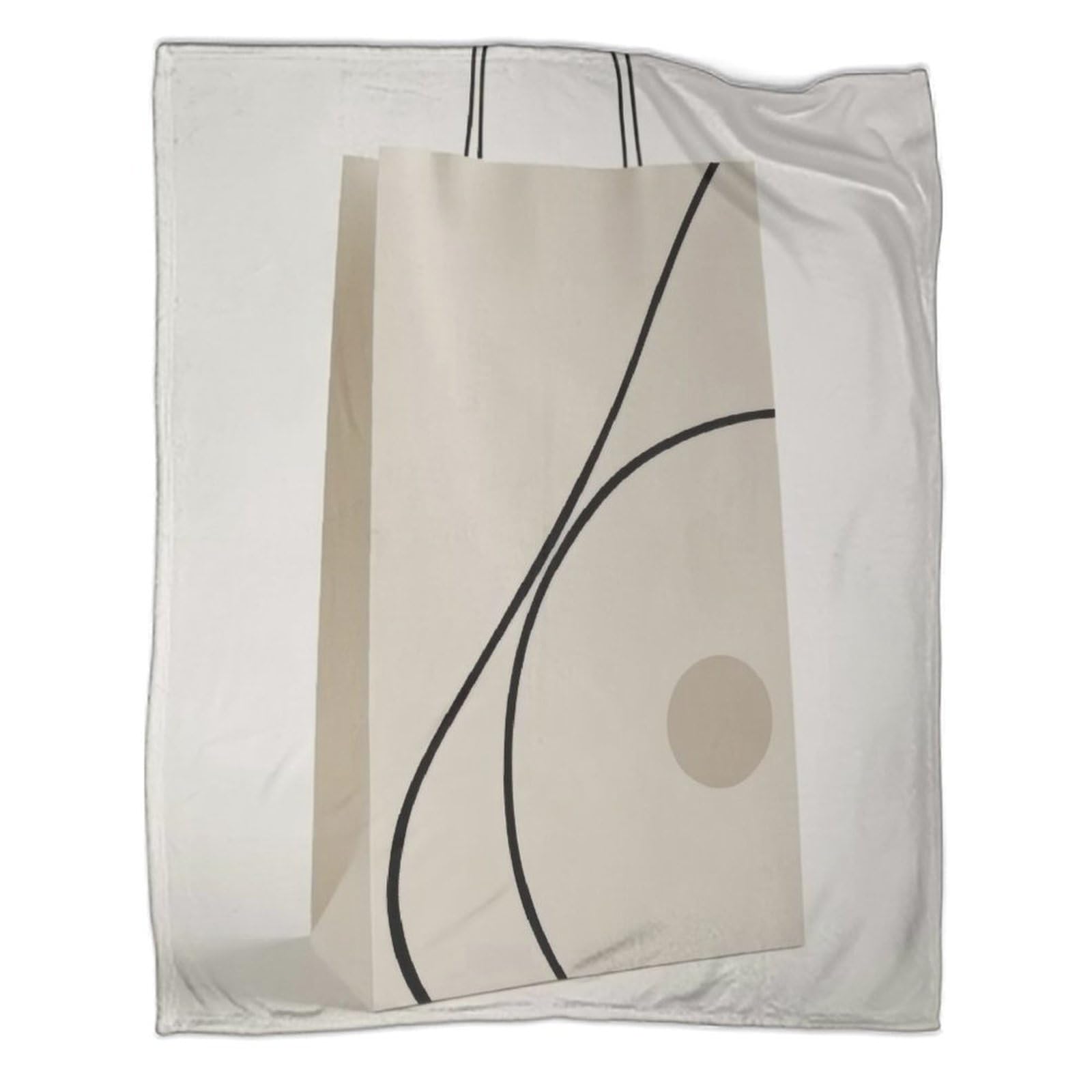 stampa 3D paper bag coperta da viaggio microfibra biancheria da letto compatta coperta da viaggio morbida per giovani in vacanza Modern abstract 70×80inch(180x200cm)