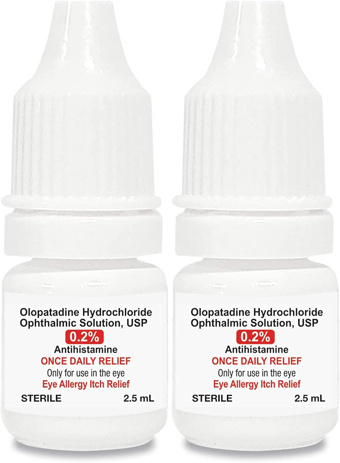 HealthCareAisle Eye Allergy Itch Relief - Olopatadine Hydrochloride Ophthalmic Solution USP, 0.2% – 2.5mL Twin Pack – Eye Allergy Drops - Image 3