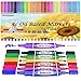 Produktbild Hiveseen 24 Stück Ölbasis Permanent Marker Kreidestift, Schnelltrocknend Folienstift und Wasserfest Filzstifte, Filzschreiber für Plastik, Metall, Holz, Glas, Kleidung, Stoff, T Shirt Beschriften