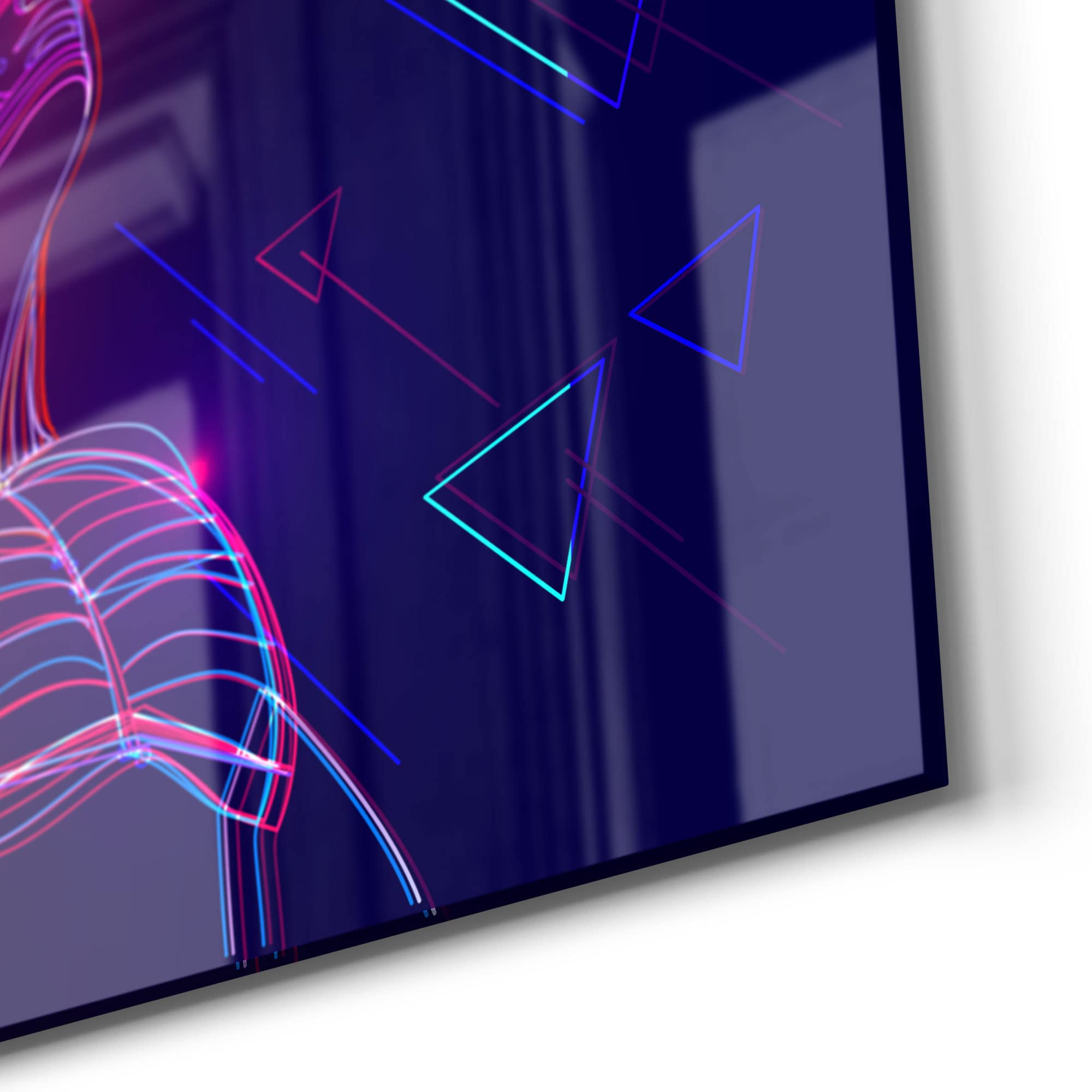 DEQORI Obrazy na szkle z prawdziwego szkła, motyw "mężczyzna z okularami VR", poziome, 3-częściowe, 150 x 100 cm, duża dekoracja XXL, obrazy ścienne do salonu, sypialni, przedpokoju i kuchni, nowoczesna dekoracja ścienna