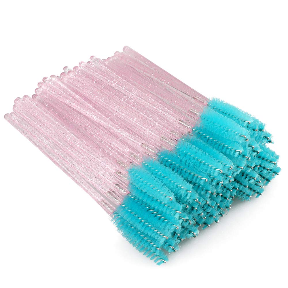 100PCS Crystal Eyelash Mascara Brushes Wands Applicator Makeup Kits (Pink) : Beauty & Personal Care