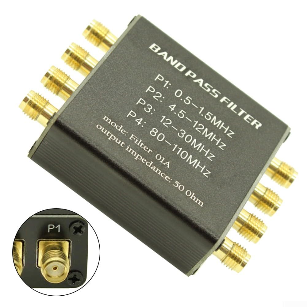 Prefiltro de radio 4-PASS BPF 06A Filtro de paso de banda de carcasa de aluminio 1Hz-300MHZ Conector hembra Conector hembra de onda media onda corta