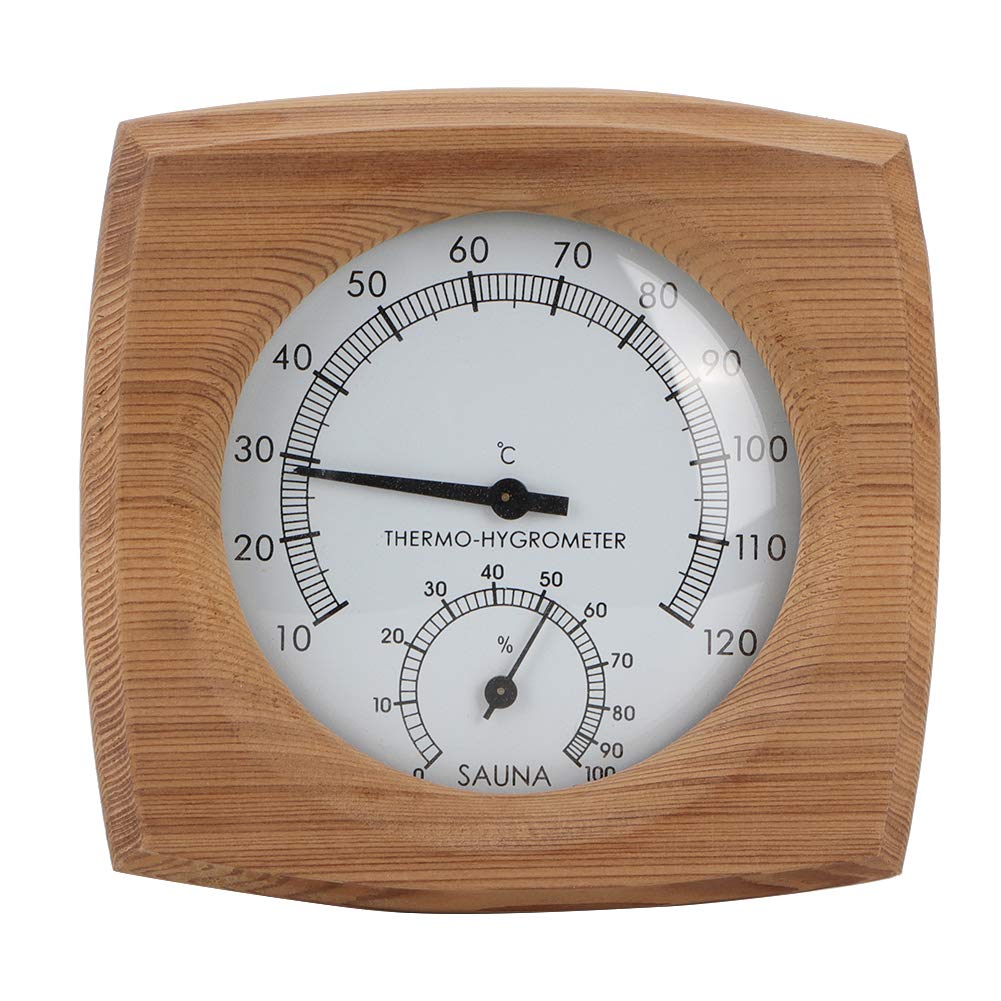 Gojiny 2in1 HolzThermoHygrometer Hygrometer Dampfraum Zubehör 0