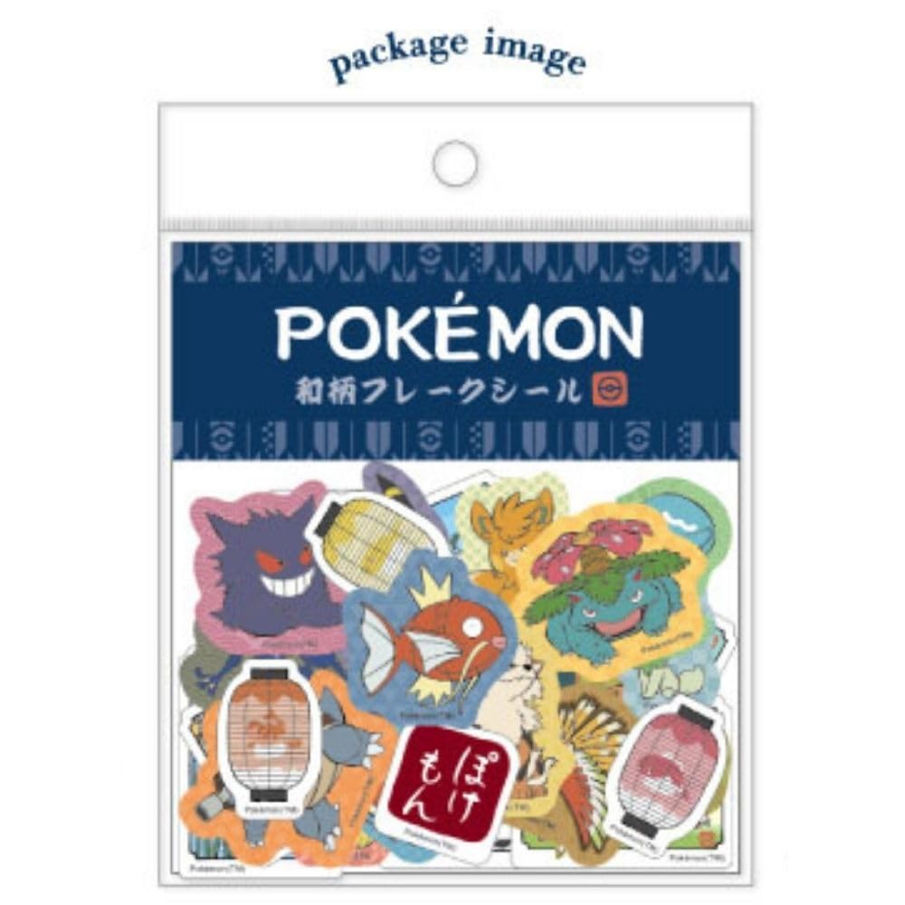 Amazon.co.jp: [マリモクラフト]ポケモン Pokémon 和柄 フレークシール