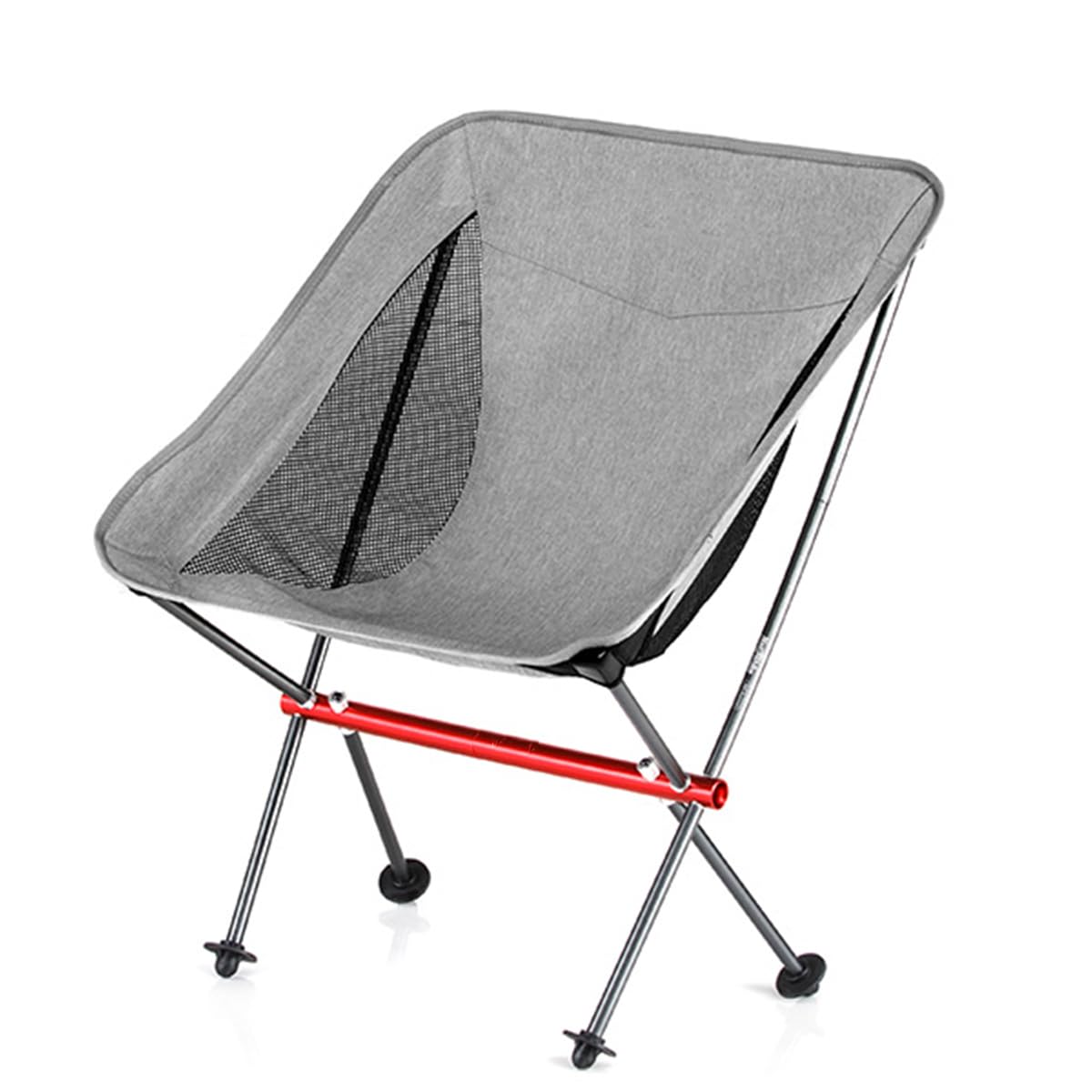 Lightweight Folding Camping Chair, Stable Portable Compact for Outdoor Camp, Travel, Beach, Picnic, Festival, Hiking, Backpacking, Supports 2.4ponds (grey)