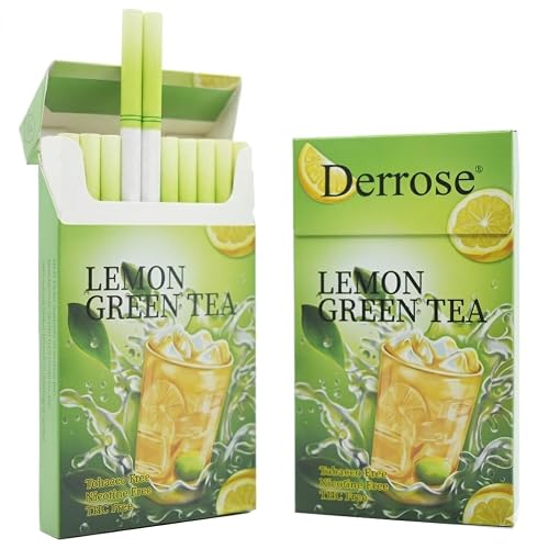 Derrose® Lemon Green Tea Flavor Herbal Cigarettes, Nicotine & Tobacco