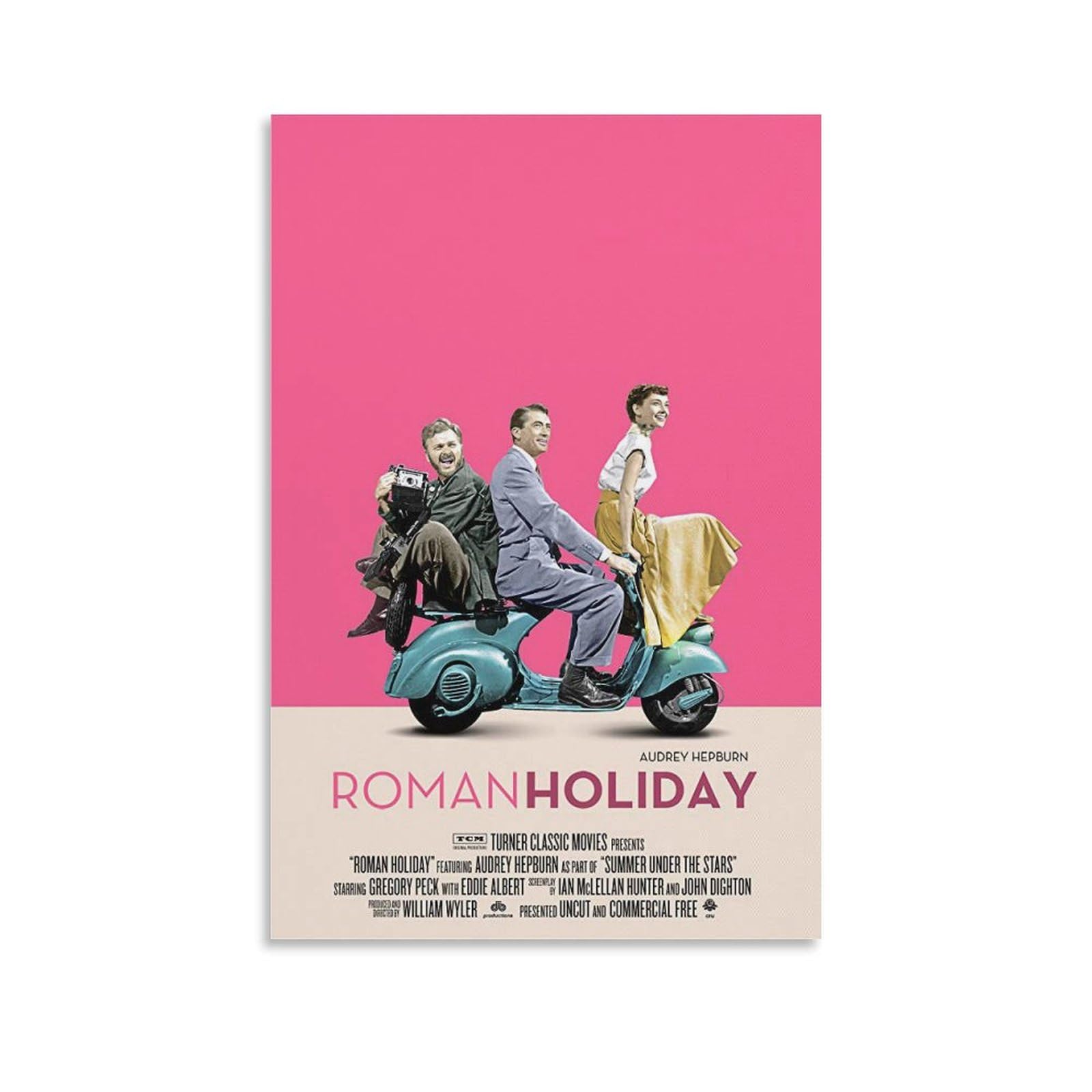 オードリー•ヘプバーン　ローマの休日　キャンバスボード Amazon.co.jp: Roman Holidayオードリー・ヘプバーンクラシック