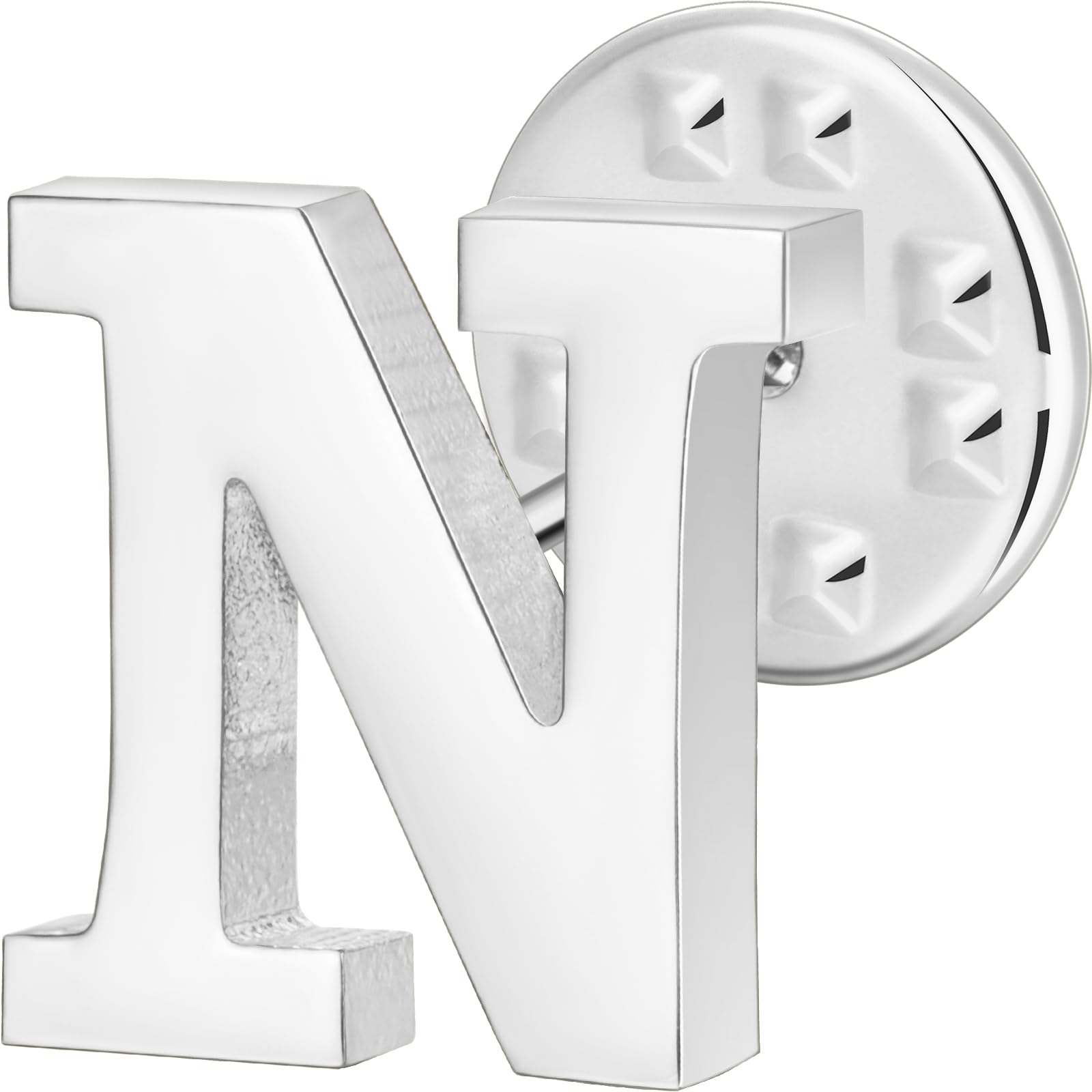 Initial Lapel Pin for Men Women, Brooch Pins for Men Suits, Metal Button Pins in 18K Gold and Silver Tone.