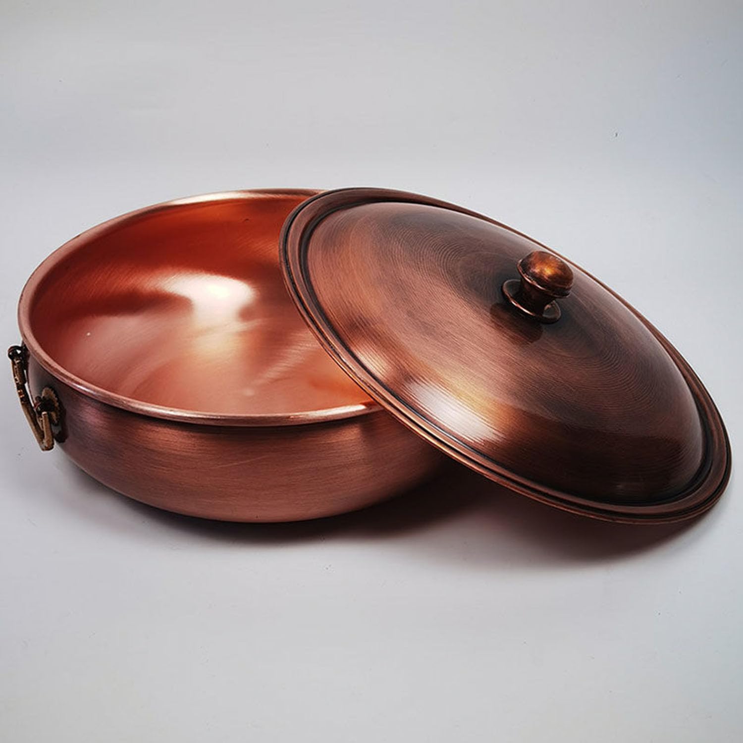 Kochtopf aus Kupfer, 28 cm, 5 kg Fassungsvermögen, Kupfer-Finish, vielseitig einsetzbar, ohne Deckel, enthält nur 1 Topf
