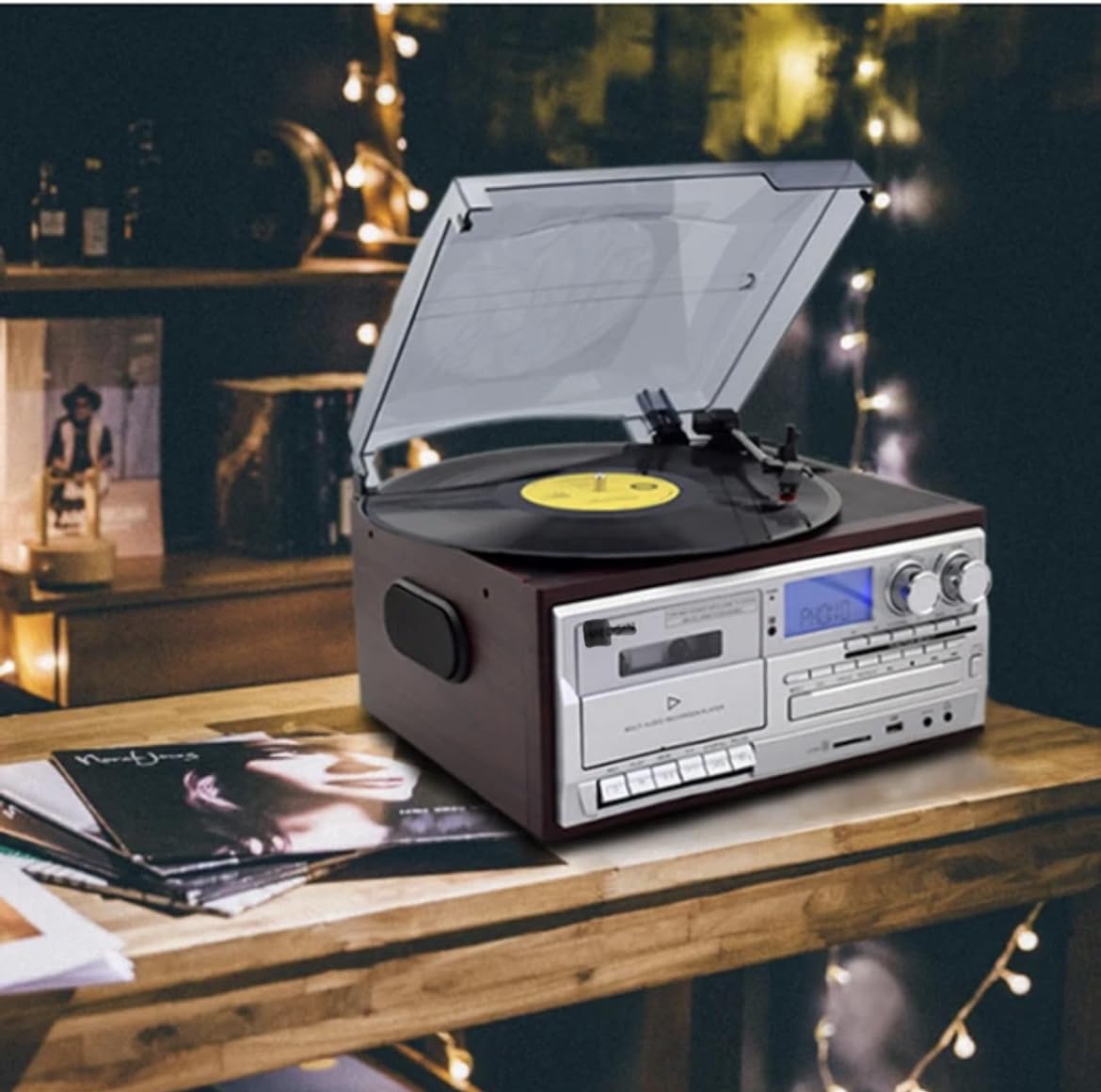 Multi Function Player Cassette Deck,CD,Vinyl(33,45,78 RPM),FM,USB,SD,Bluetooth funtions Recording to USB/SD/Cassette, with Feature(Mobile and Other Devices Live Streaming Recording to USB Through BT) (B0CGY289FM) Amazon Price History, Amazon Price Tracker