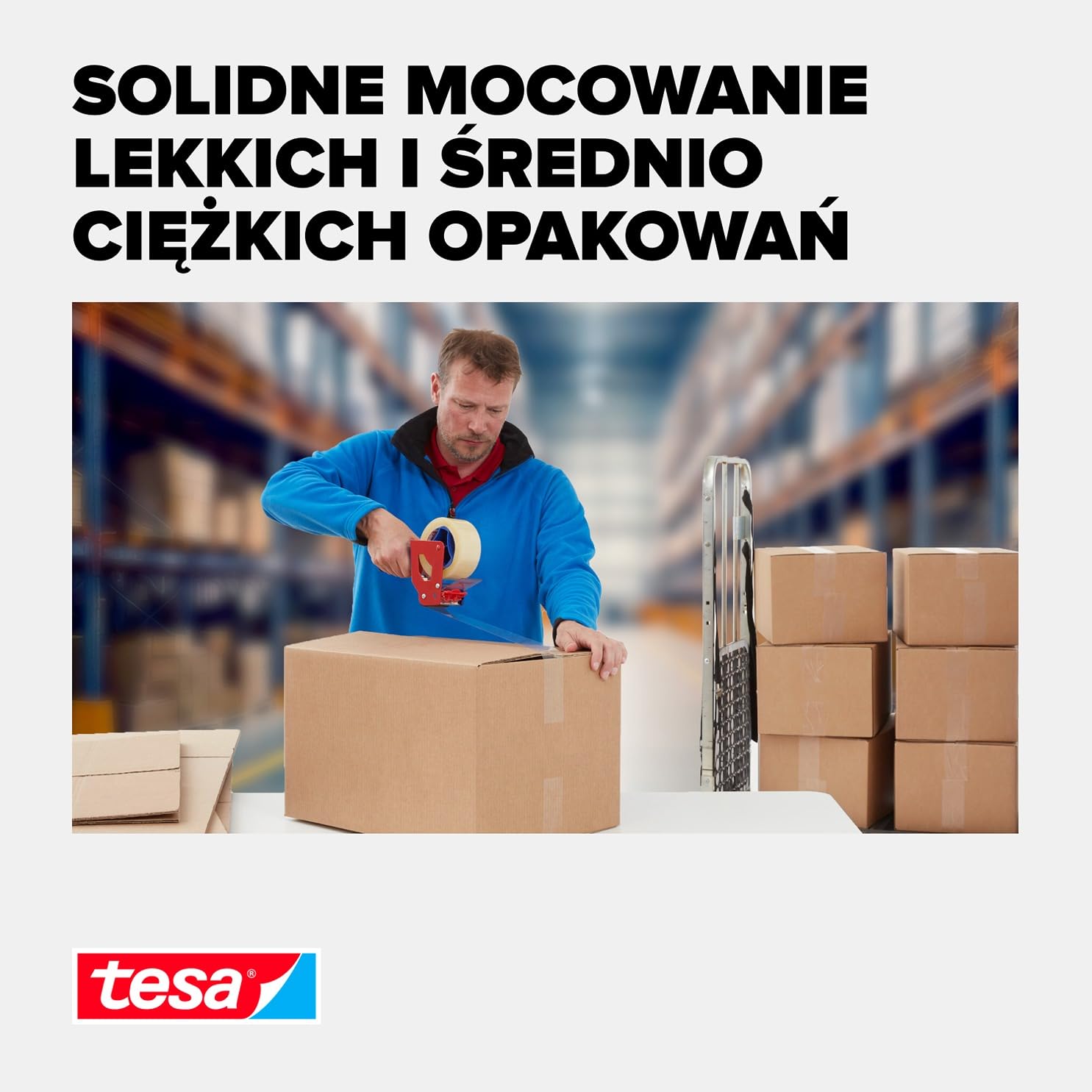 Tesa 4280 Taśma do Pakowania, Przezroczysty, 6x 66 m x 50 mm