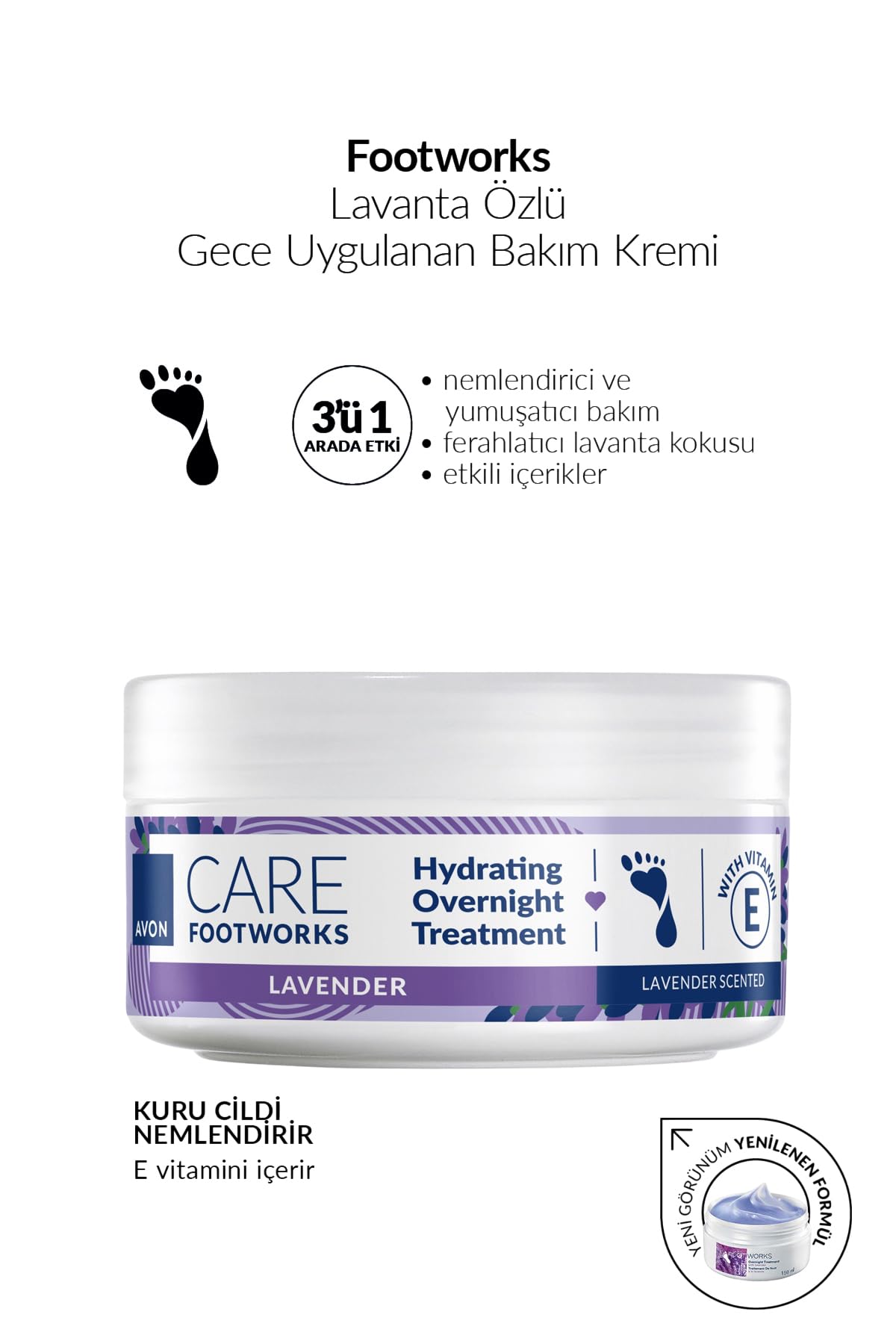 Avon Lavanta Özlü Ayak Gece Kremi ve Koku Önleyici Sprey Set