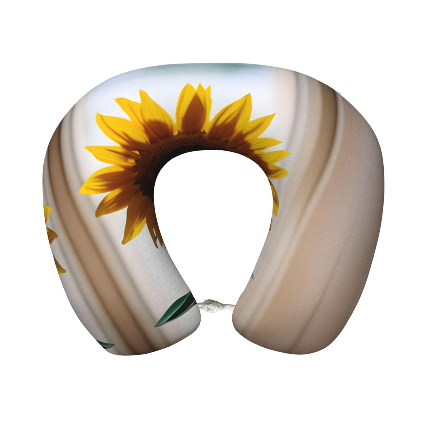 Oreiller de voyage tournesol en mousse : finies les douleurs de nuque en voiture et au bureau