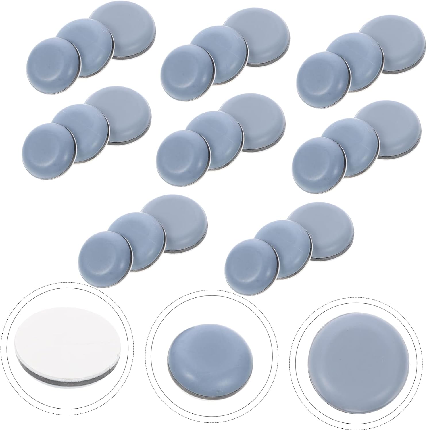 Operitacx 96pcs PTFE Furniture Sliders Nails Chair Leg Floor Protectors for Easy Movement Hardwood and Carpet Noise-reducing and Glides for Tables and Chairs