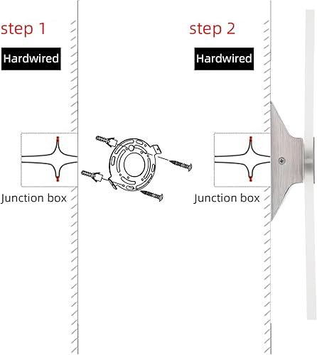 Miniatura 7 de KICAAO Apliques de pared modernos, paquete de 4, lámpara de pared LED de 10 W, aplique de pared con luz ascendente y descendente, lámpara de pared