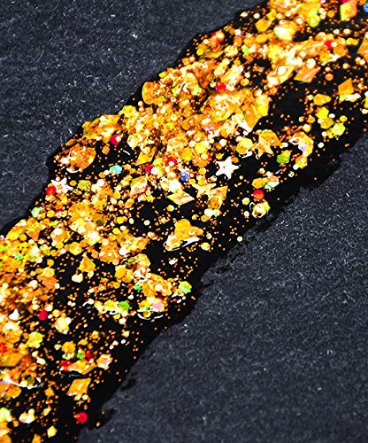 Andrew Christian Trophy Boy Muscle Dust Body Glitter Gel - Gold | Holographic Fine and Chunky Glitter For Body, Face, Hair, Nails | Perfect for Halloween, Pride, Rave, Party, & Festival Makeup 38 ml - Thumbnail 5