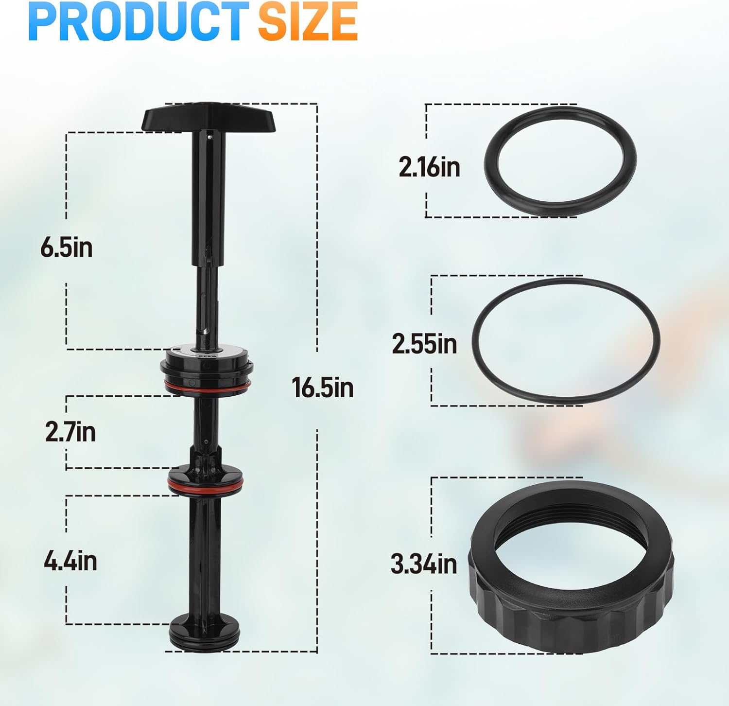 SPX0410BA Handle and Piston Assembly Compatible with Hayward 2 Inch Push-Pull Slide Backwash Valve for SP0410X Series Models SP0410X502S SP0410X602S - Complimentary Spare O-Ring Kit Included