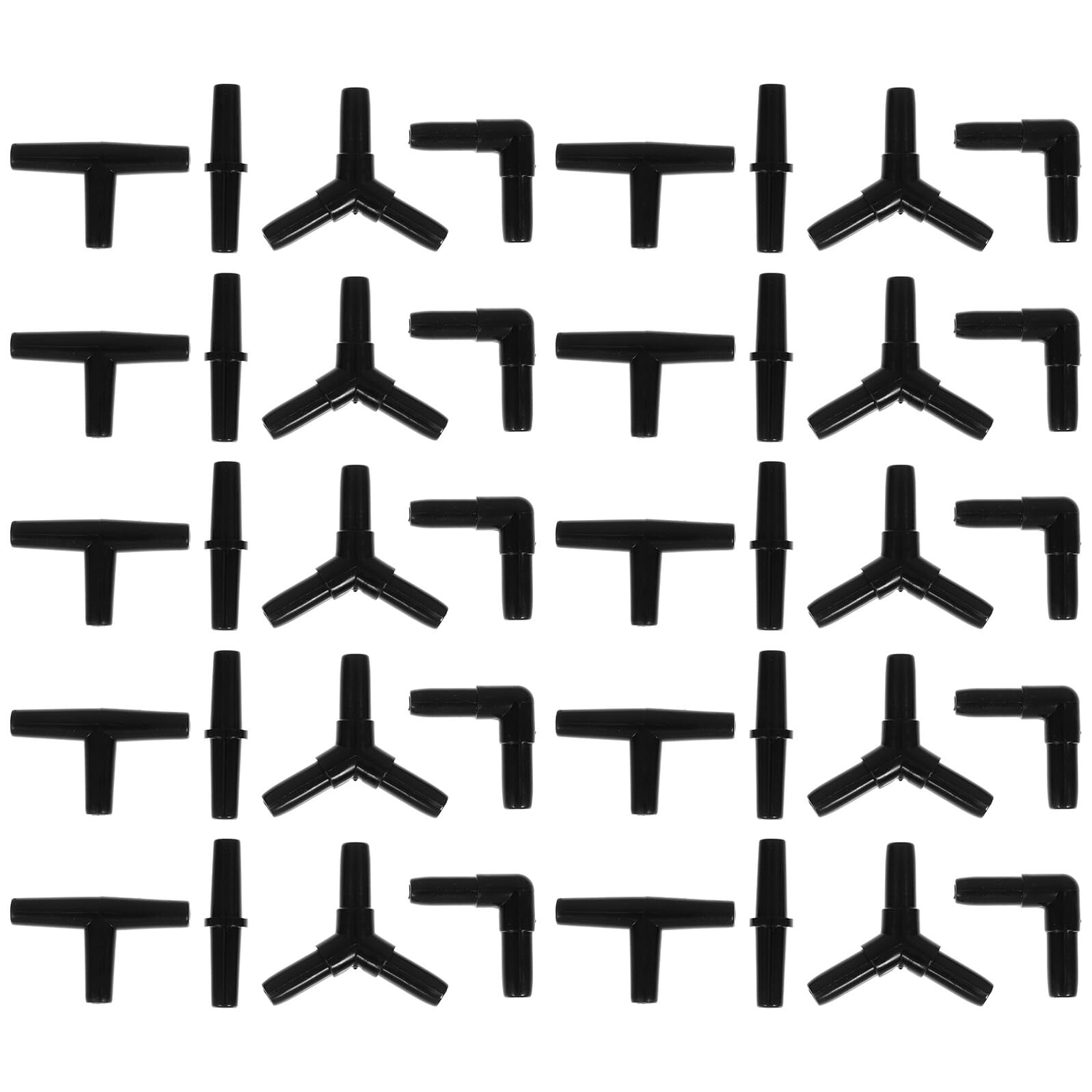 40pcs Aquarium Air Adapter Set with I T L Y Connectors Black Air Pump Airline Tubing Accessories for