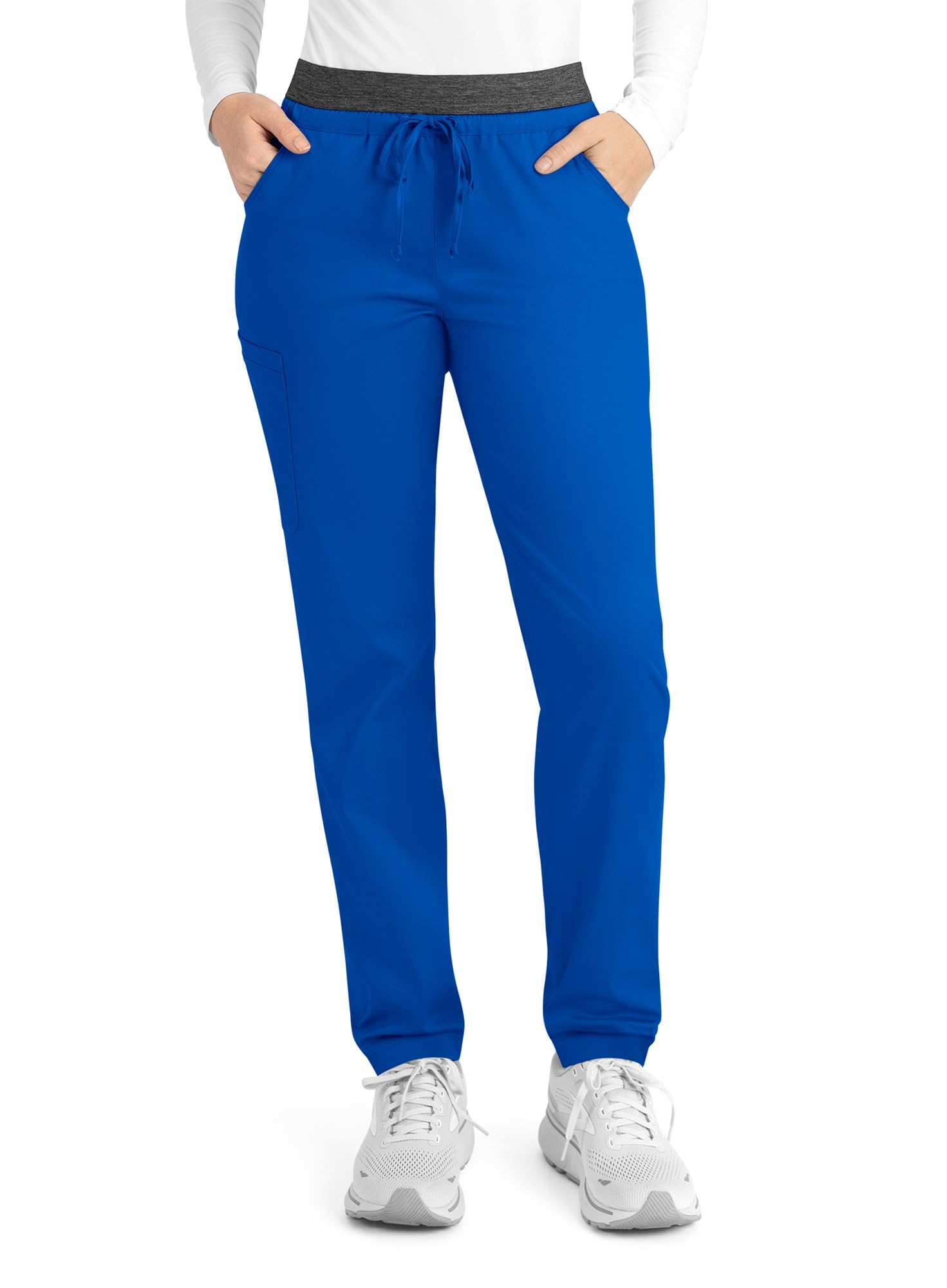 Maevn Matrix Full Heather Elastic Waistband Jogger Scrub Pant (Medium, Royal Blue)