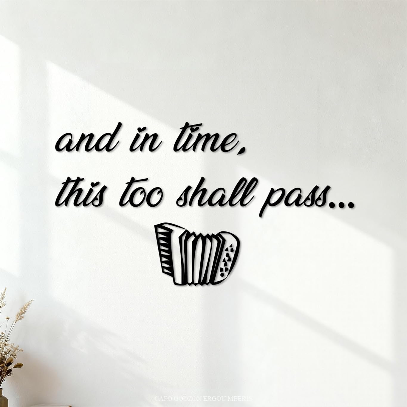 Wall Decals Paster Paper Biblical Phrase Christian Typography 47.6x86.5cm Equipped with Transfer Film kit Black — image 1