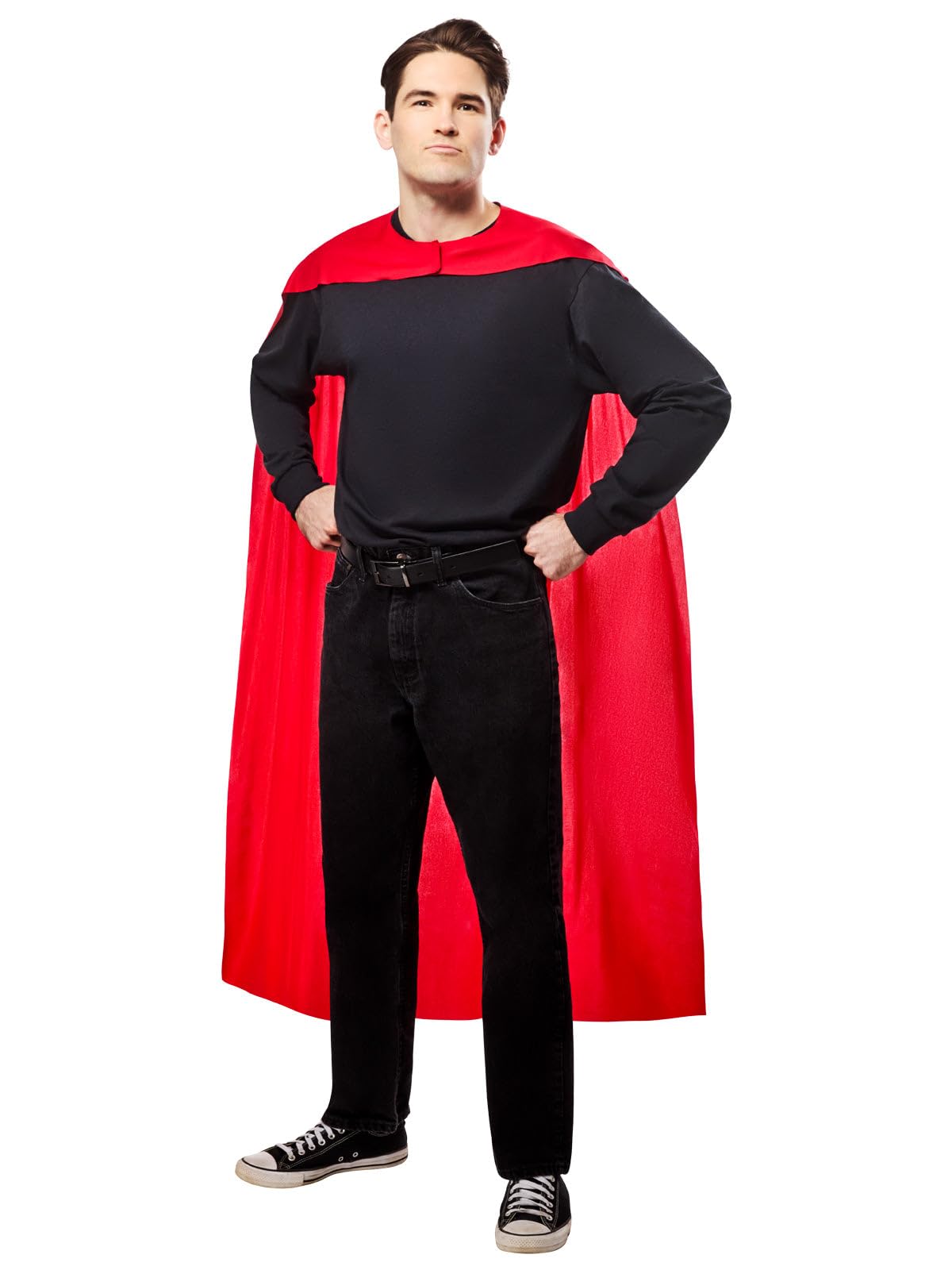 Rubies Oficjalna peleryna DC Superman, fantazyjna sukienka dla dorosłych superbohaterów, jeden rozmiar S-XL