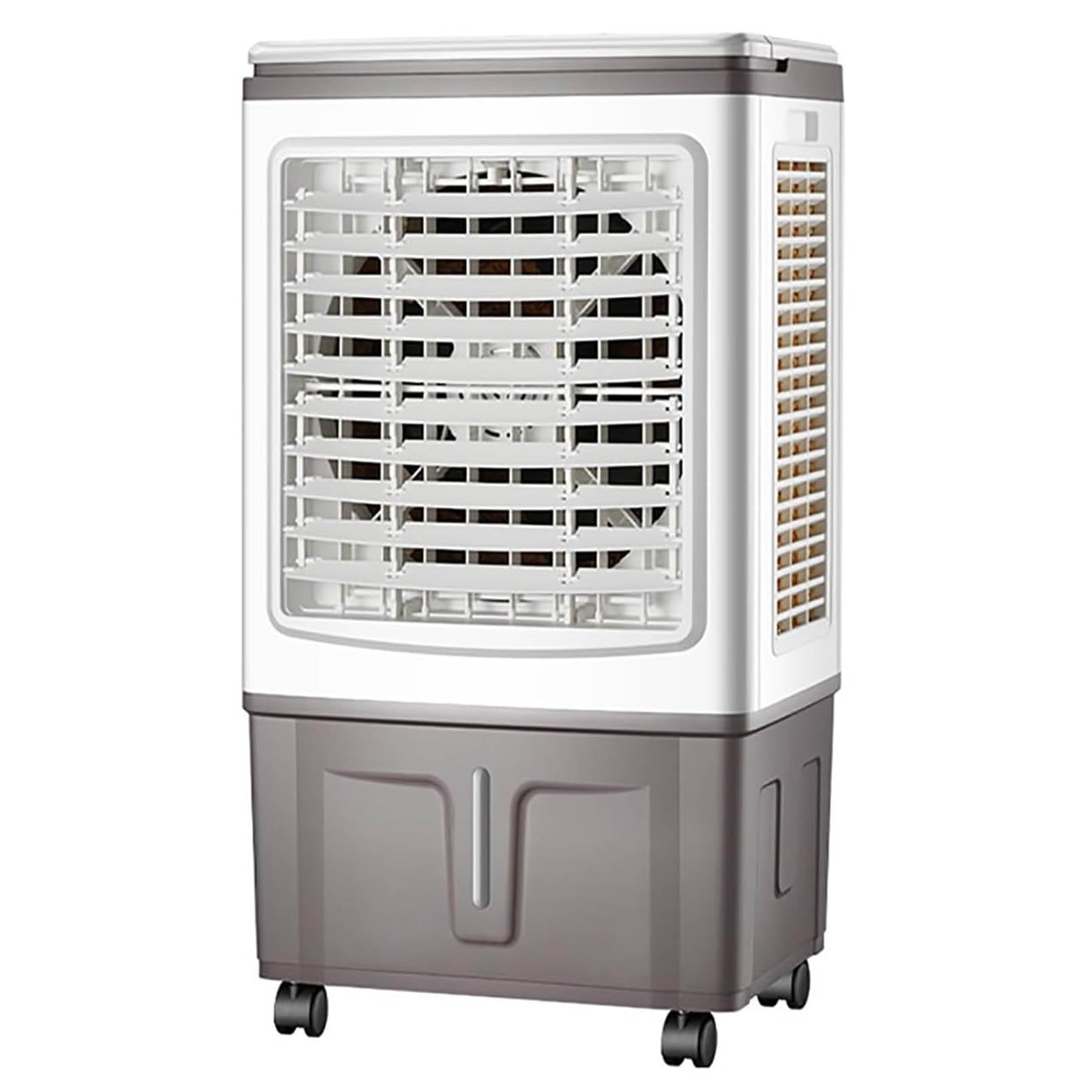 QYANPEN Evaporative Air Cooler, 3-Speed Portable Air Conditioner, 2 Ice Boxes, 7.5-Hour Timer, Swamp Cooler and Humidifier for Bedroom, Living Room