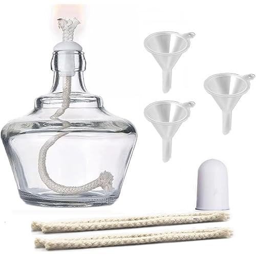 Dental Alcohol Lamp Glass Alcohol Burner Lamp Dental Lab or School Chemistry lab Equipment Heating Come with 5 Replacement Wicks and 3 Funnel -150ml