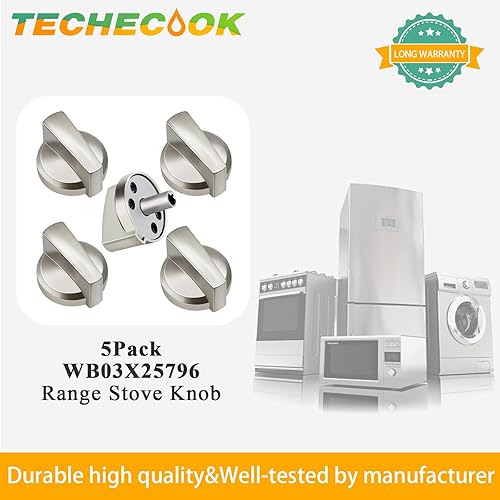 Miniatura 7 de Techecook WB03X25796 WB03T10326 Pomo de cocina de gas para perillas de estufa de gas GE - Reemplazar 4362262 AP5986232 PS11721433 EAP11721433