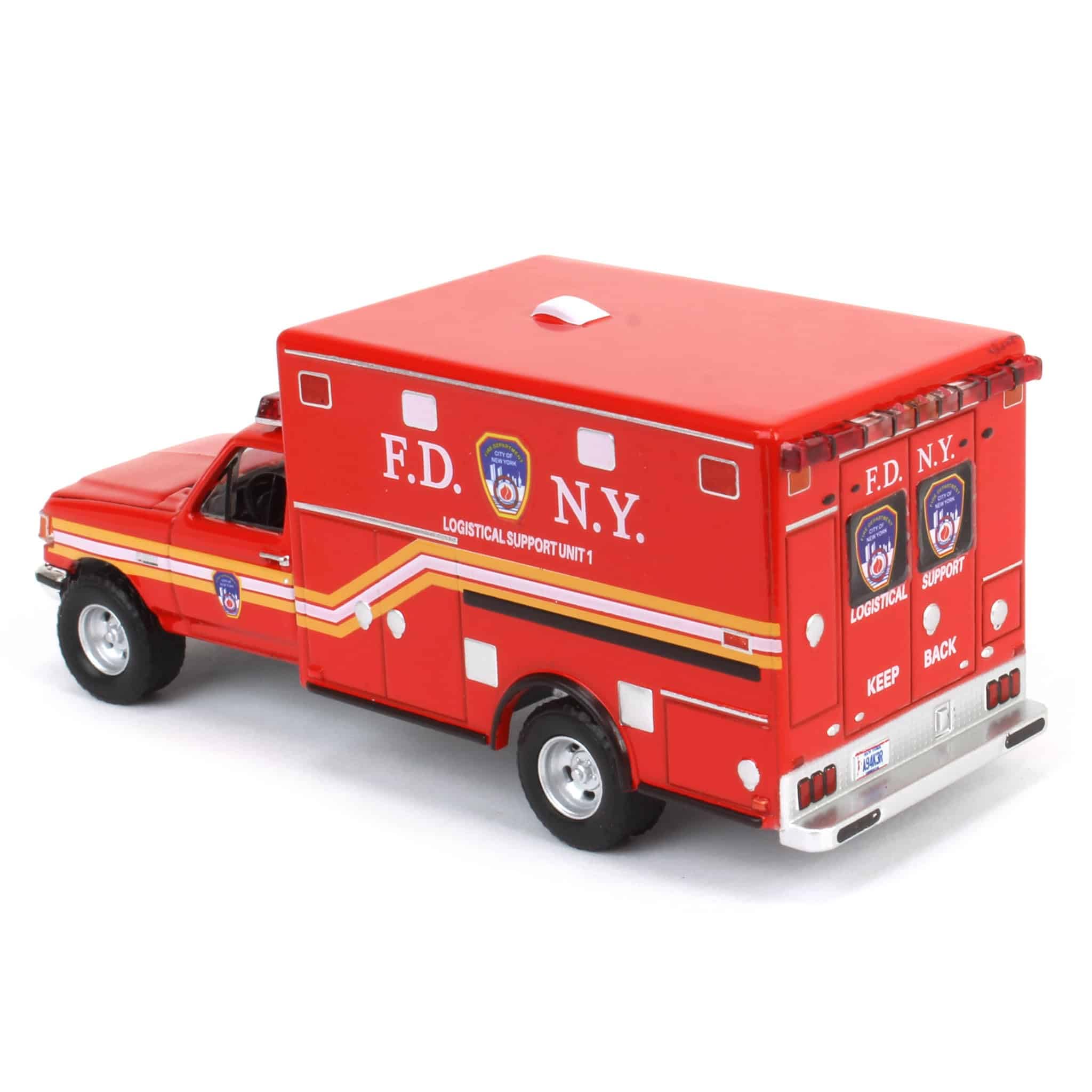 Greenlight 1/64 1989 F-350 Ambulance FDNY Support Unit First