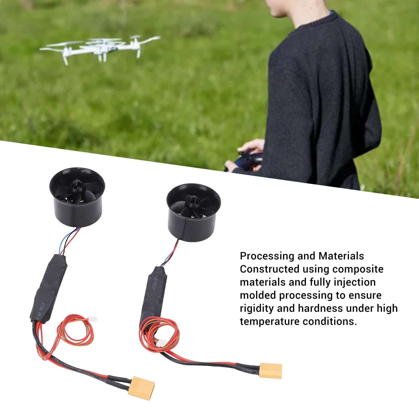 KY30 Motore Ventola Intubata Senza Spazzole ESC Combo RC Aereo Motore Integrato ESC di Alimentazione per Appassionati di Modellini di Aerei Plastica, Componenti Elettronici