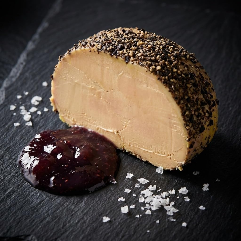 Lobe de Foie Gras de Canard Entier mi-cuit au Poivre Noir 320g