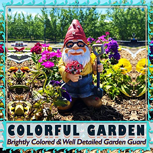 The Beautiful Gift Of Flowers Gnome Decor - 9.5 Inches Tall - Hand Painted And Adorably Gnome Gifts Designed By Twig & Flower #TOP1
