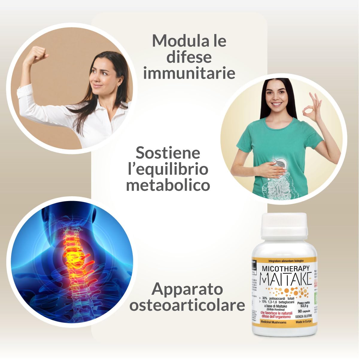 AVD REFORM | Micotherapy Maitake – Integratore a base di Maitake (Grifola frondosa) in capsule vegetali – Ideale per l’integrazione quotidiana – 90 capsule - Prodotto in Italia