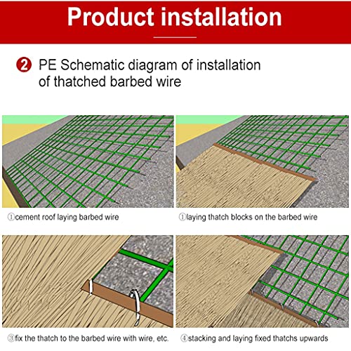 Paja artificial de PE impermeable y anticorrosión en pack de 10 piezas 8