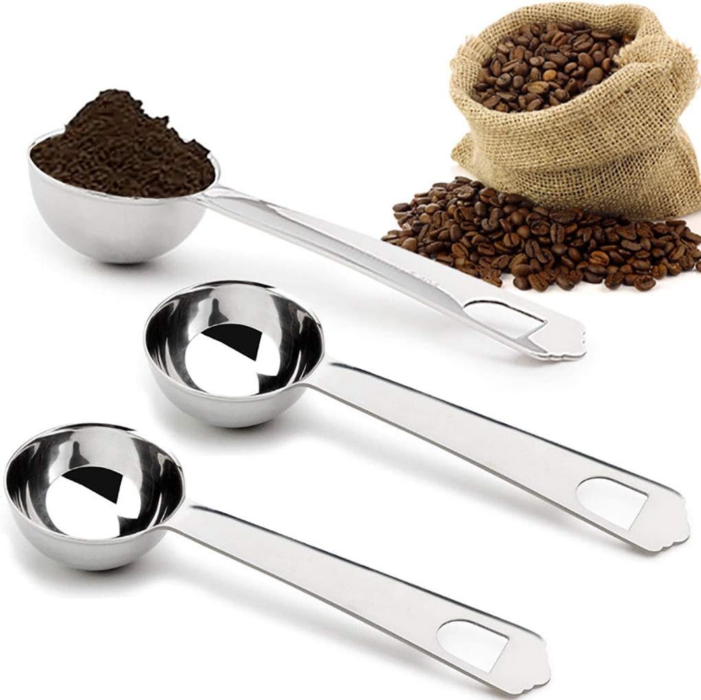 Goeielewe 3Pcs Coffee Scoop Stainless Steel Coffee Measure
