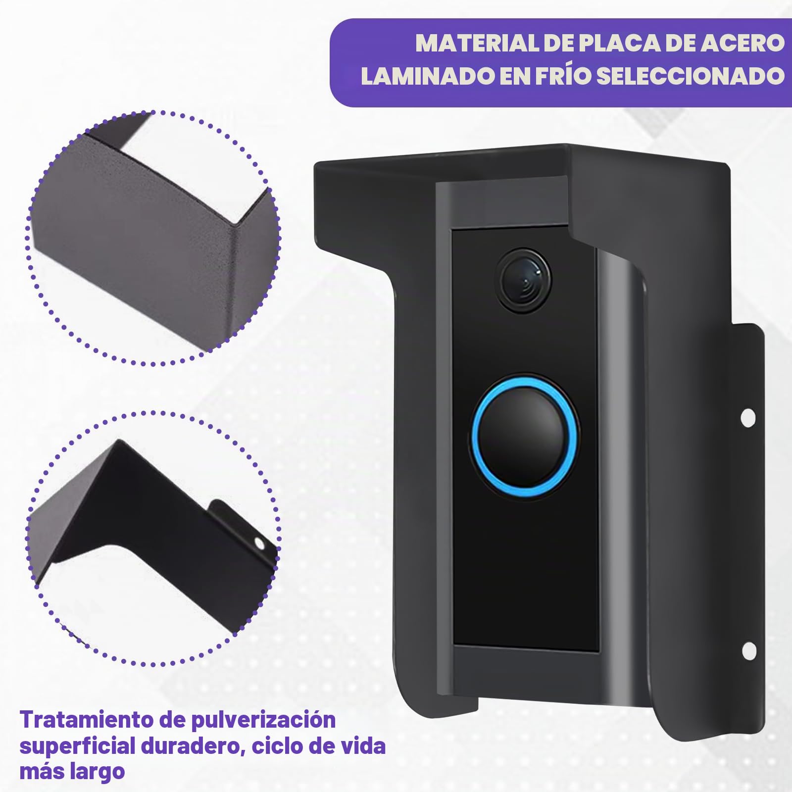 Protección contra la lluvia para timbre: Protección contra la lluvia para timbre de vídeo, duradera y protección contra el clima para timbres de anillo, sistema de interfono y cerradura de