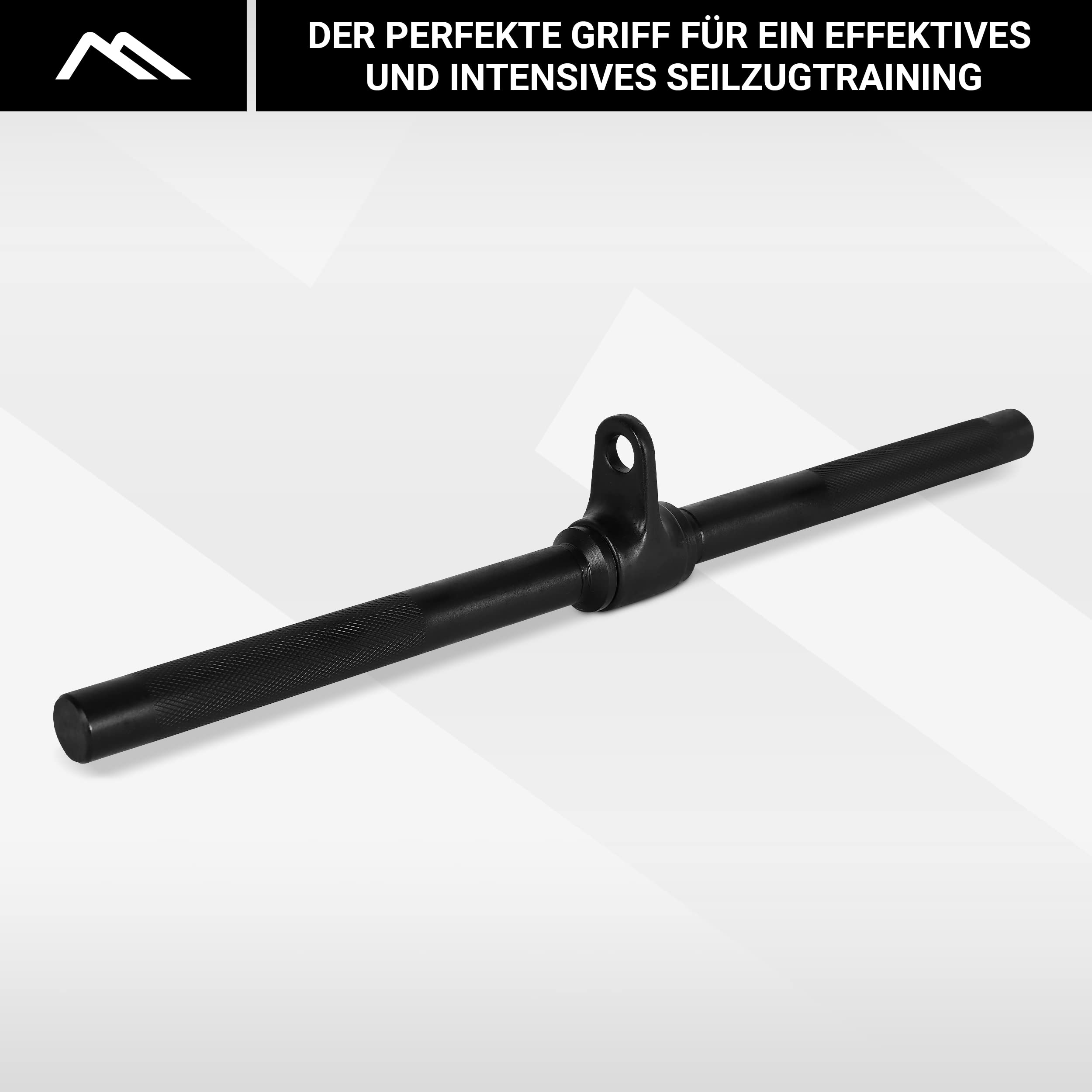 MSPORTS Kabelzug Griffe Premium | Verschiedene Griffe schwarz mit Karabinerhaken 8 mm | Stahl massiv, für Zugübungen an Kraftstation/Kabelzugturm