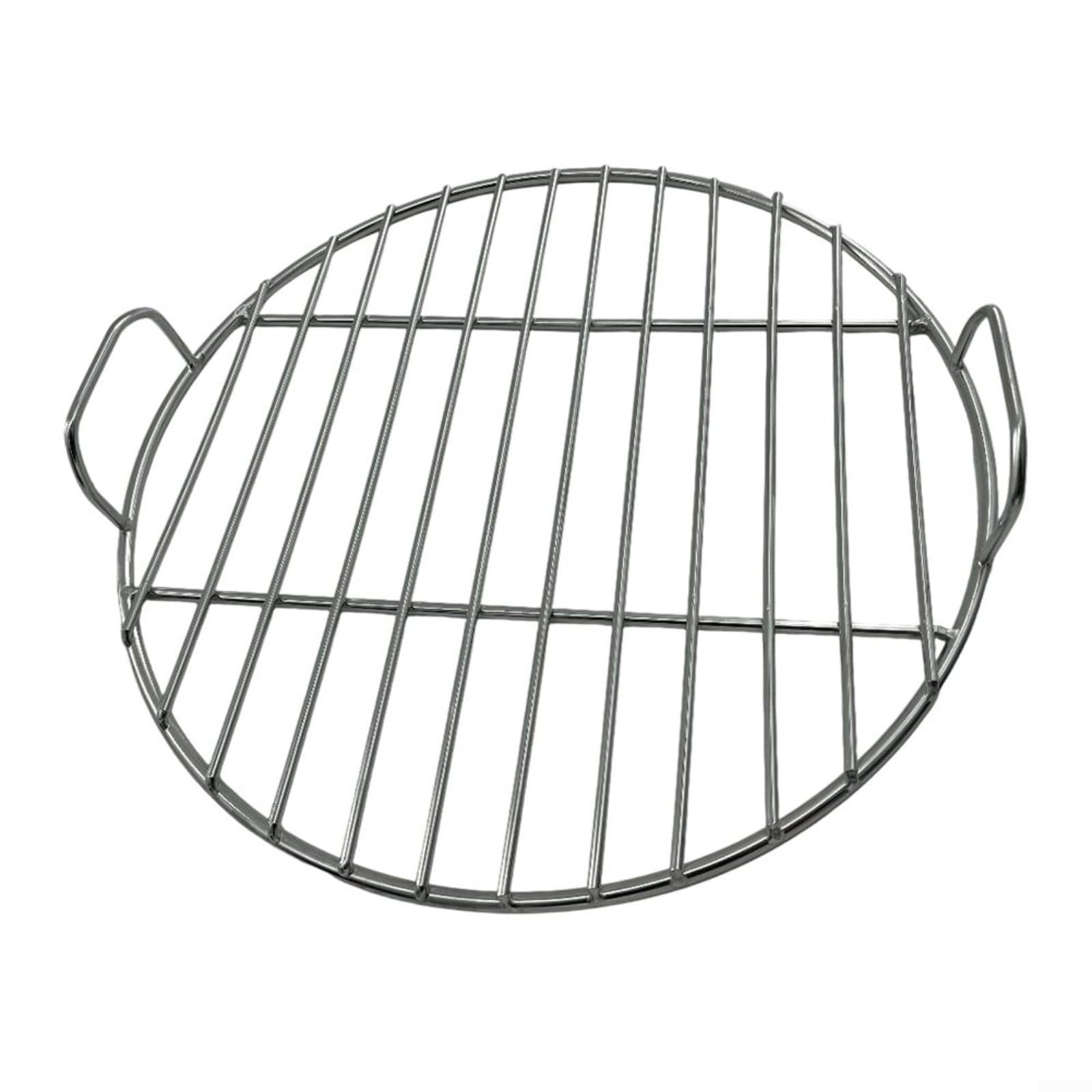 Okrągły ruszt do gotowania, ruszt do grillowania ze stali nierdzewnej z uchwytem, kompatybilny z weber 1241304 i grillami węglowymi 57 cm (55 cm)