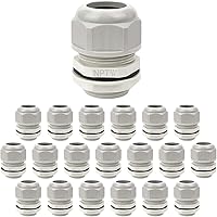 Vista 15 de LeMotech Paquete de 5 prensaestopas NPT de 3/4 pulgadas, impermeables, ajustables, conectores de cable de 0.492-0.709 in, juntas de nailon negro