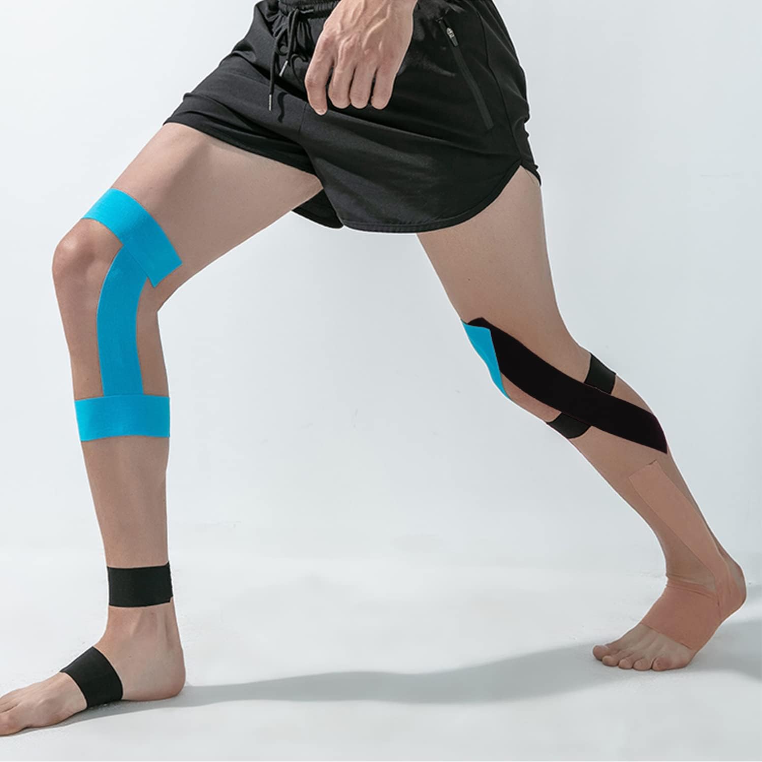 LUXIAOJUN Waterproof Kinesiology Tape (16ft Uncut Roll), Athletic Elastic Muscle Sports Tape for Pain Relief, Muscles, Knees & Shoulders (Blue, 2 Rolls) : Health & Household