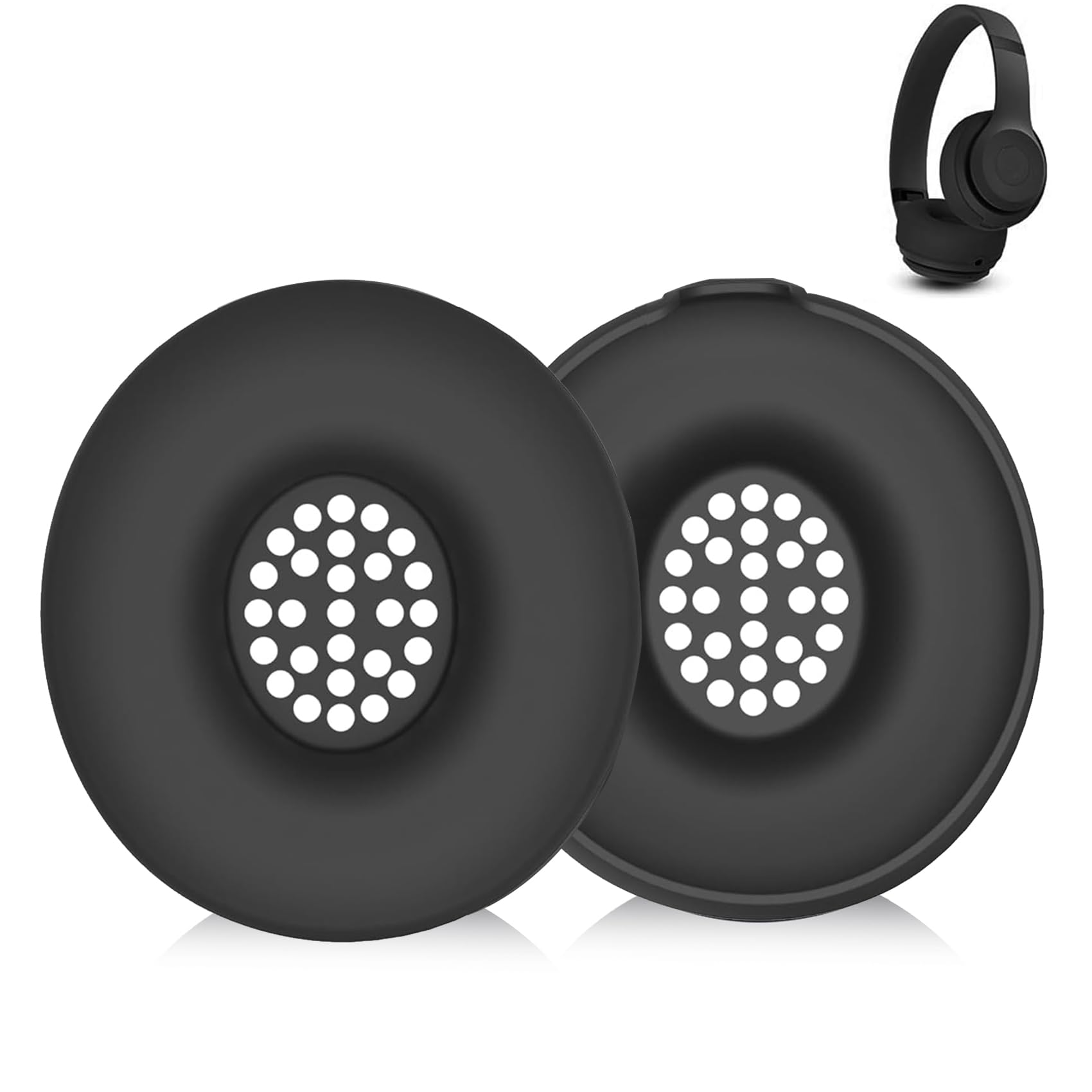 Solo 4 Silicone Ear Pads Cover Case Cover Compatible with Beats Solo 4 Solo3 Solo2, Anti-Scratch, securely, Washable Protector Cover, Solo4 Protective