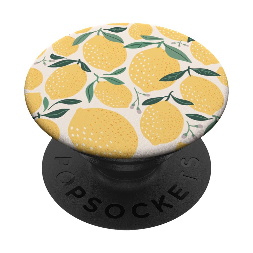 Cute Yellow Lemon Fruit Pattern for Lover PopSockets Adhesive PopGrip