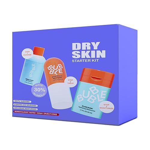 Miniatura 2 de Bubble Skincare Paquete de rutina hidratante de 3 pasos limpiador de gel Fresh Start, rocío equilibrante de rebote y humectante hidratante Slam Dunk