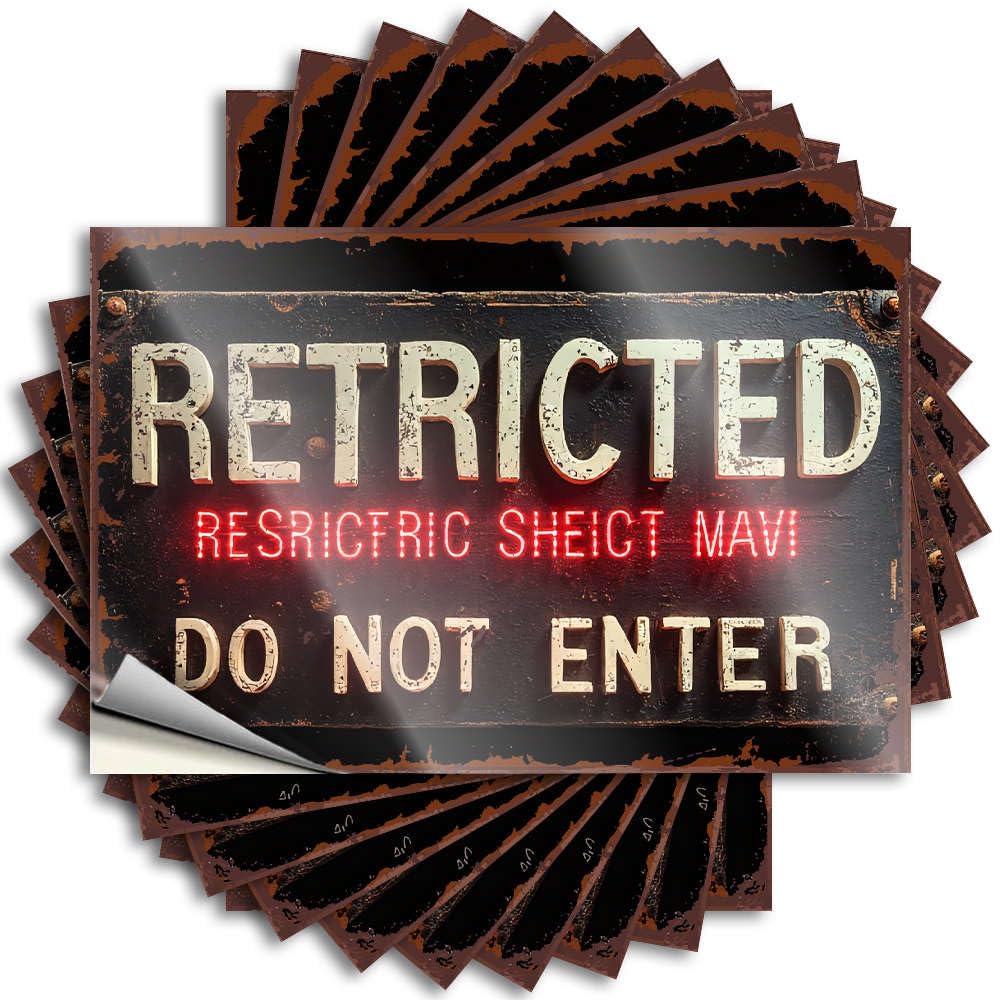 Bath Decor Decal Water | Restricted Area - No Entry Funky Items Sticker Pack(8X12CM)