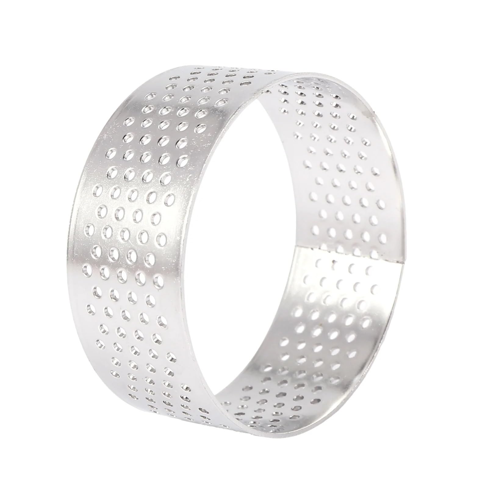Anillo Para Tartas Paquete de 12 moldes de acero inoxidable for tartas, resistentes al calor, perforados, redondos, for mousse y donas.(8cm(12 PCS))