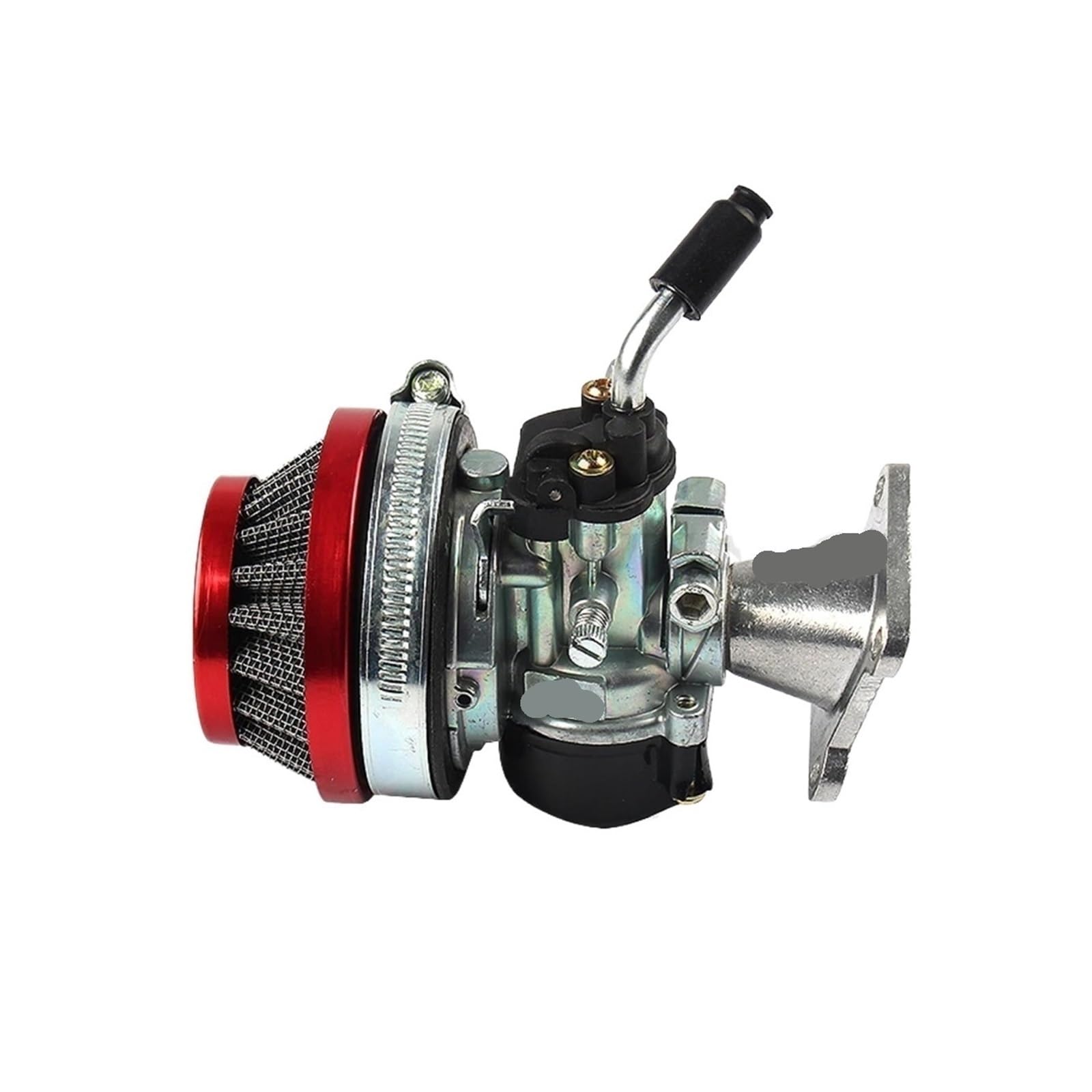 Carburador de moto Conjunto de filtro aire carburador ATV 49cc rendimiento 19mm para 2 tiempos 47cc 49 Cc para Mini bicicleta bolsillo(Prata)